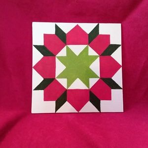 Mini Quilt Block Multi Star Pattern